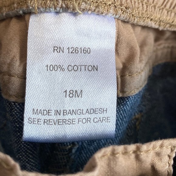 Jeans Shorts ❤️ Kids 100% Cotton Belt Looped Shorts Size 18 Month (PRE-LOVED) - Picture 4 of 4